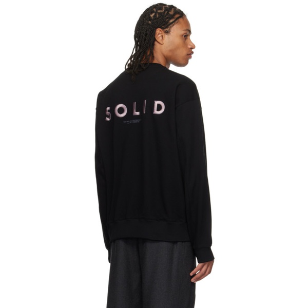  솔리드 옴므 Solid Homme Black Embroidered Sweatshirt 232221M204000
