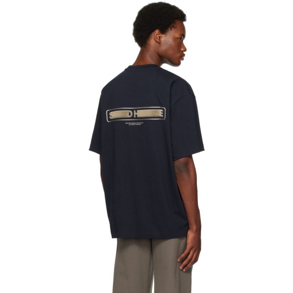  솔리드 옴므 Solid Homme Navy Soft Back T-Shirt 232221M213006