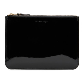 COMME des GARCONS WALLETS Black Glossy Pouch 232230F045000