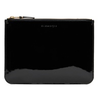 COMME des GARCONS WALLETS Black Glossy Pouch 232230M171001