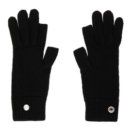 릭 오웬스 Rick Owens Black Touchscreen Gloves 232232F012009