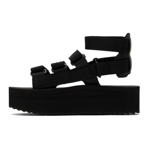 테바 Teva Black Flatform Mevia Sandals 232232F124015