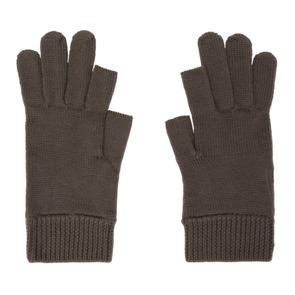  릭 오웬스 Rick Owens Gray Touchscreen Gloves 232232M135005