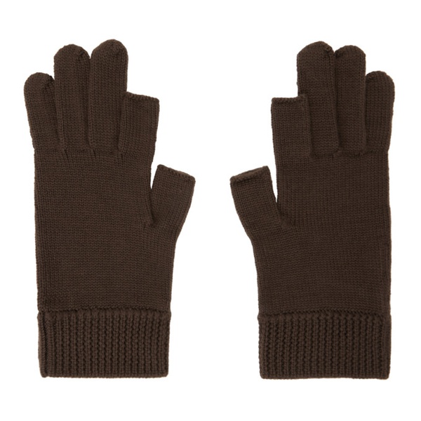  릭 오웬스 Rick Owens Brown Touchscreen Gloves 232232M135006