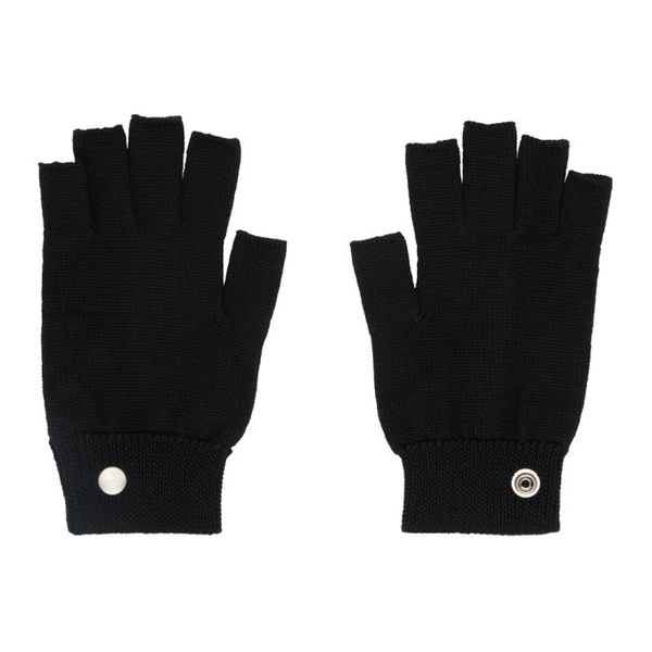  릭 오웬스 Rick Owens Black Fingerless Gloves 232232M135011