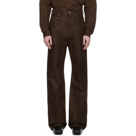 릭 오웬스 Rick Owens Brown Button-Fly Trousers 232232M186005