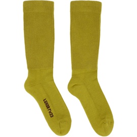 릭 오웬스 Rick Owens Yellow Logo Socks 232232M220002