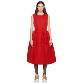 Comme des Garcons Red Structured Midi Dress 232245F054001