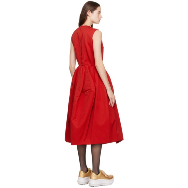  Comme des Garcons Red Structured Midi Dress 232245F054001