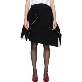 Comme des Garcons Black Tiered Midi Skirt 232245F092004