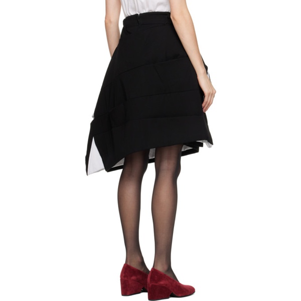  Comme des Garcons Black Tiered Midi Skirt 232245F092004