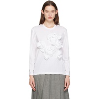 Comme des Garcons White Knotted Long Sleeve T-Shirt 232245F110000