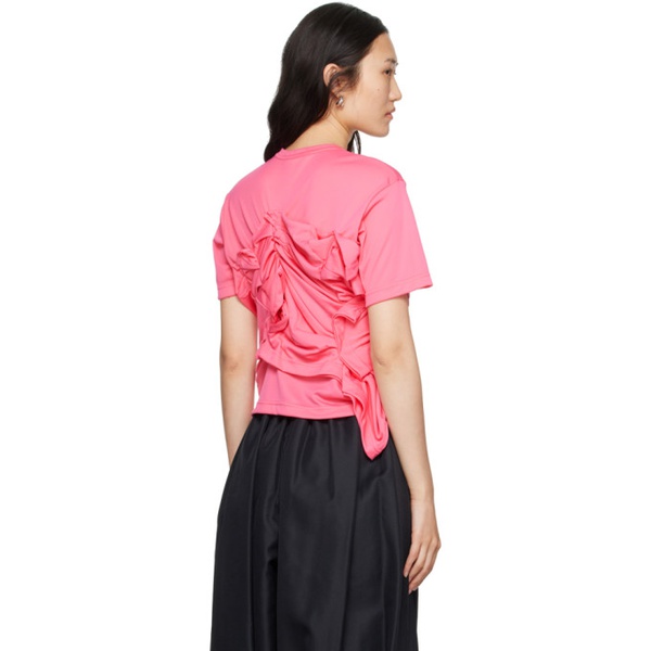  Comme des Garcons Pink Ruffle T-Shirt 232245F110006