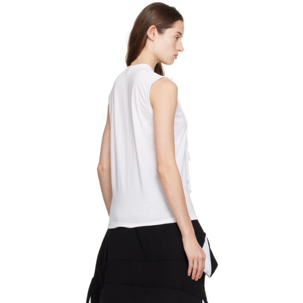  Comme des Garcons White Padded Tank Top 232245F111000