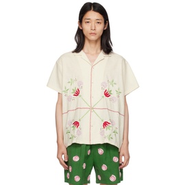 HARAGO 오프화이트 Off-White Floral Shirt 232245M192014