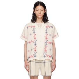 HARAGO 오프화이트 Off-White Embroidered Shirt 232245M192025