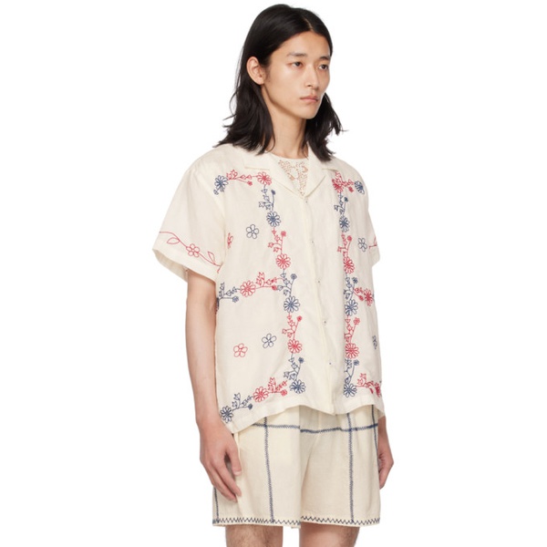  HARAGO 오프화이트 Off-White Embroidered Shirt 232245M192025