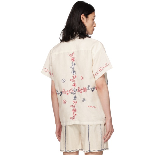  HARAGO 오프화이트 Off-White Embroidered Shirt 232245M192025