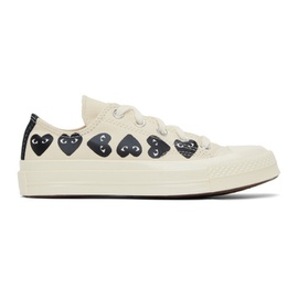 COMME des GARCONS PLAY Beige 컨버스 Converse 에디트 Edition Chuck 70 Multi Heart Sneakers 232246F128003