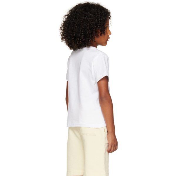  COMME des GARCONS PLAY Kids White Heart Patch T-Shirt 232246M703005