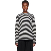질샌더 Jil Sander Black & White Striped Sweater 232249F110005