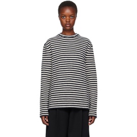 질샌더 Jil Sander Black & White Striped Sweater 232249F110005