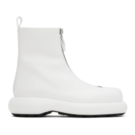 질샌더 Jil Sander White Zip Boots 232249F113002