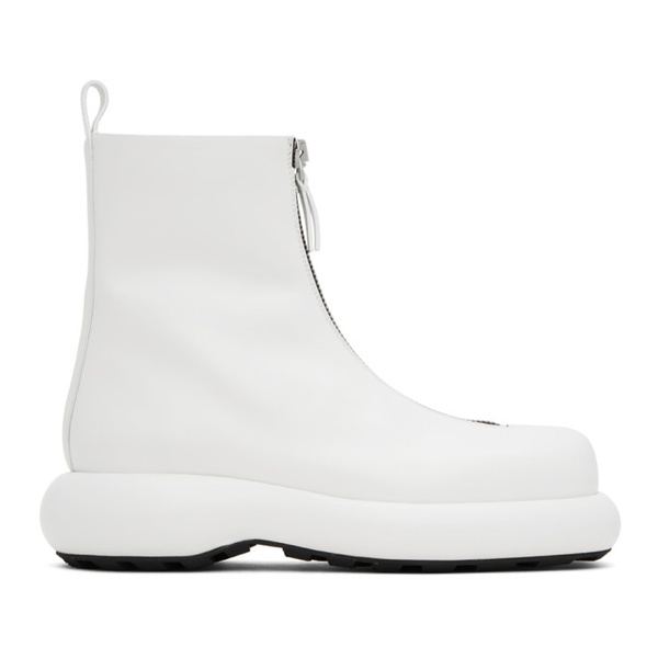 질샌더 질샌더 Jil Sander White Zip Boots 232249F113002