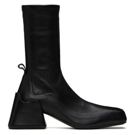질샌더 Jil Sander Black Leather Ankle Boots 232249F114008