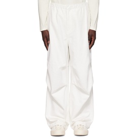 질샌더 Jil Sander White Drawstring Denim Trousers 232249M191017