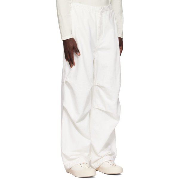 질샌더 질샌더 Jil Sander White Drawstring Denim Trousers 232249M191017