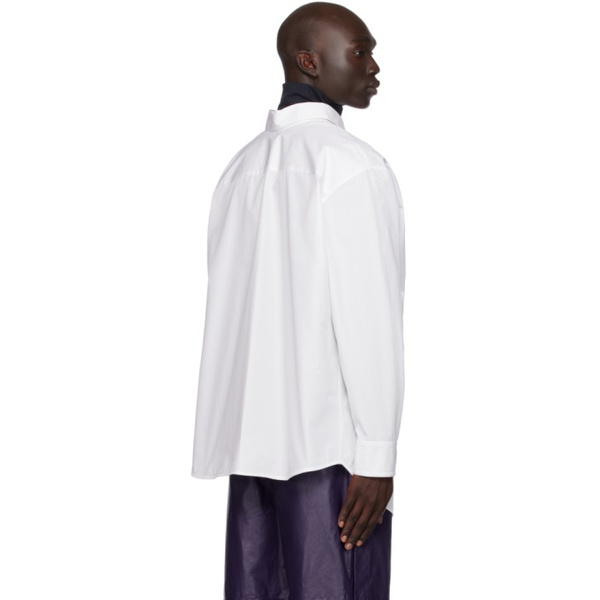 질샌더 질샌더 Jil Sander White Detachable Collar Shirt 232249M192008