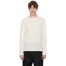 질샌더 Jil Sander White Printed Long Sleeve T-Shirt 232249M213015