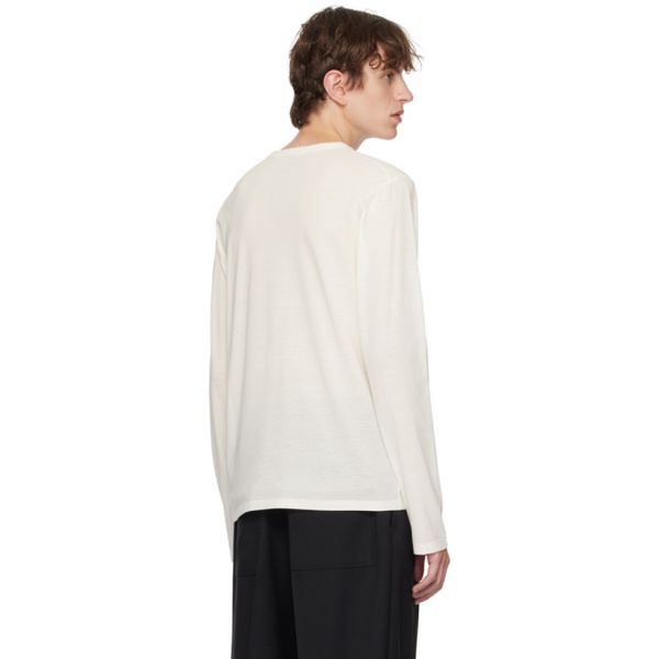 질샌더 질샌더 Jil Sander White Printed Long Sleeve T-Shirt 232249M213015