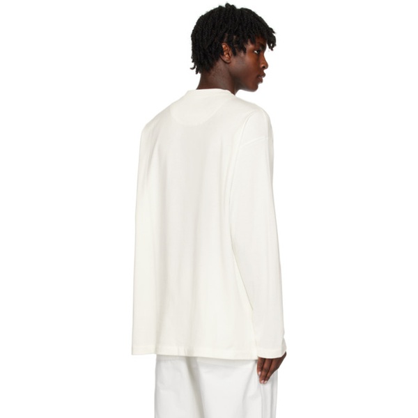 질샌더 질샌더 Jil Sander White Printed Long Sleeve T-Shirt 232249M213028