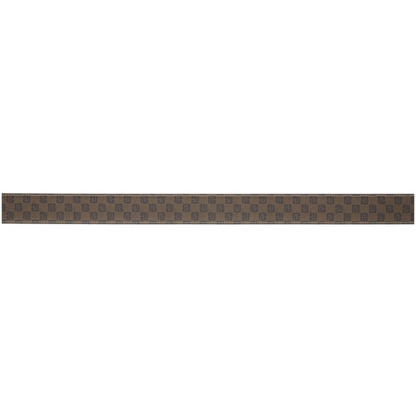 발망 발망 Balmain Brown Mini Monogrammed Belt 232251F001007