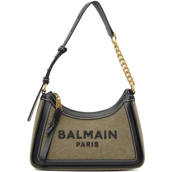 발망 발망 Balmain Black & Taupe B-Army Bag 232251F048040