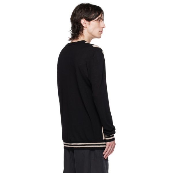 발망 발망 Balmain Black & Beige Monogram Sweater 232251M201002