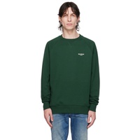 발망 Balmain Green Flocked Sweatshirt 232251M204010