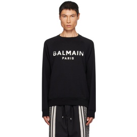 발망 Balmain Black Print Sweatshirt 232251M204016