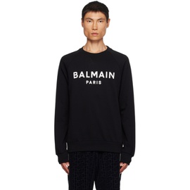발망 Balmain Black Print Sweatshirt 232251M204018