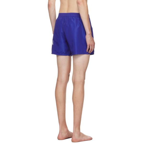 발망 발망 Balmain Blue Printed Swim Shorts 232251M208002