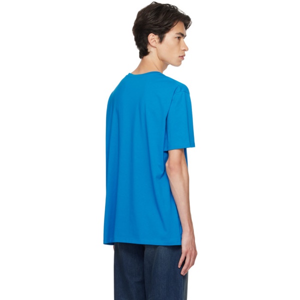 발망 발망 Balmain Blue Embossed T-Shirt 232251M213002