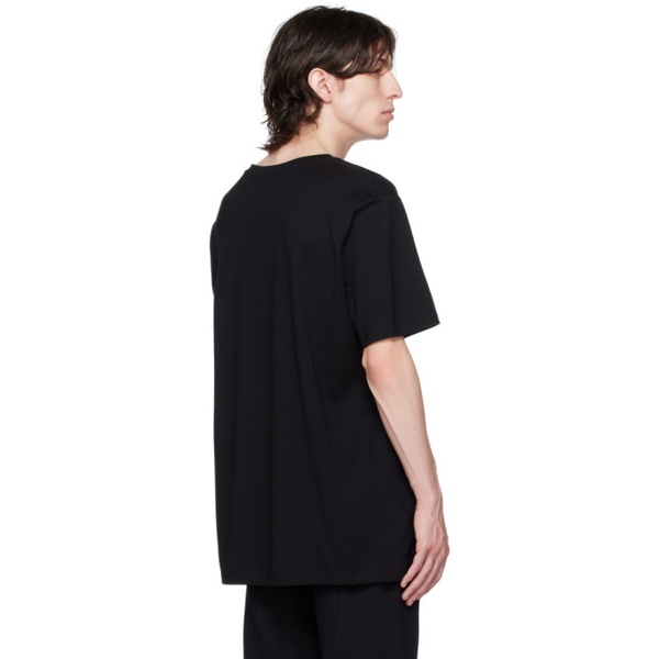 발망 발망 Balmain Black Embossed T-Shirt 232251M213003