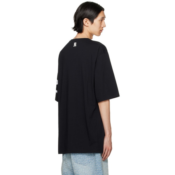 발망 발망 Balmain Black Oversized T-Shirt 232251M213011