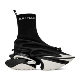 발망 Balmain Black & White Unicorn Sneakers 232251M236004
