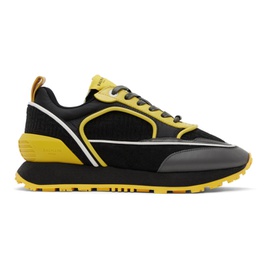 발망 Balmain Black & Yellow Racer Sneakers 232251M237002