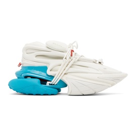 발망 Balmain White & Blue Unicorn Sneakers 232251M237029