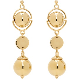 아페쎄 A.P.C. Gold Justine Earrings 232252F022001