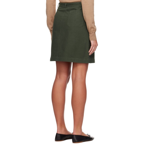  아페쎄 A.P.C. Khaki Lea Miniskirt 232252F090002
